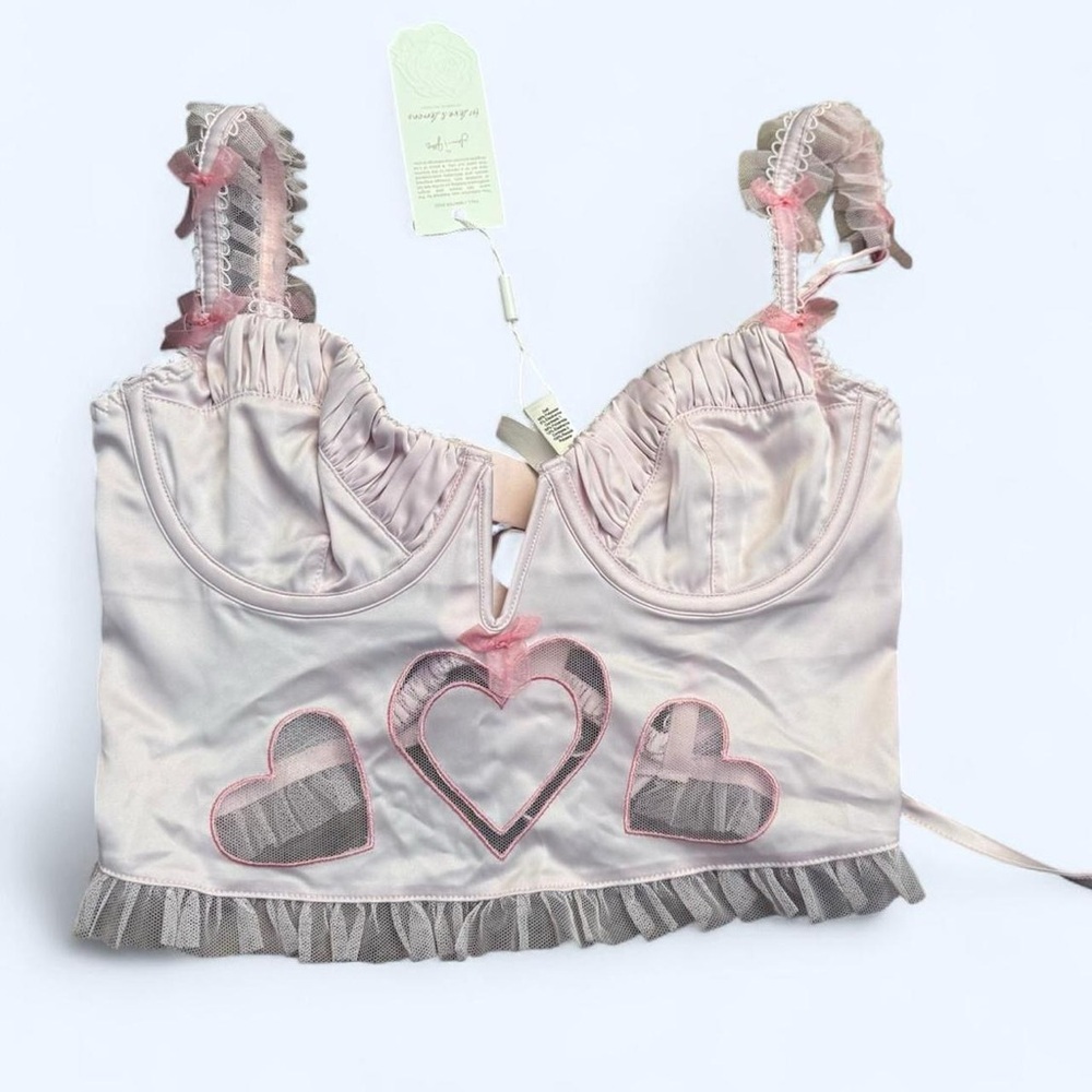 NWT For Love & Lemons pink corset top